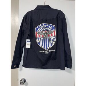 Ford Motors Mechanic Style Canvas Twill Chore Coat Work Jacket Men's Medium